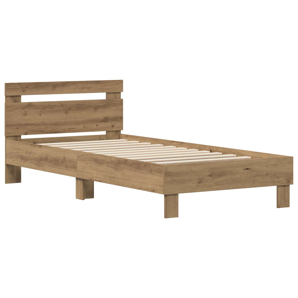 vidaXL Ramka łóżka Dąb rzemieślniczy 75 x 190 cm
