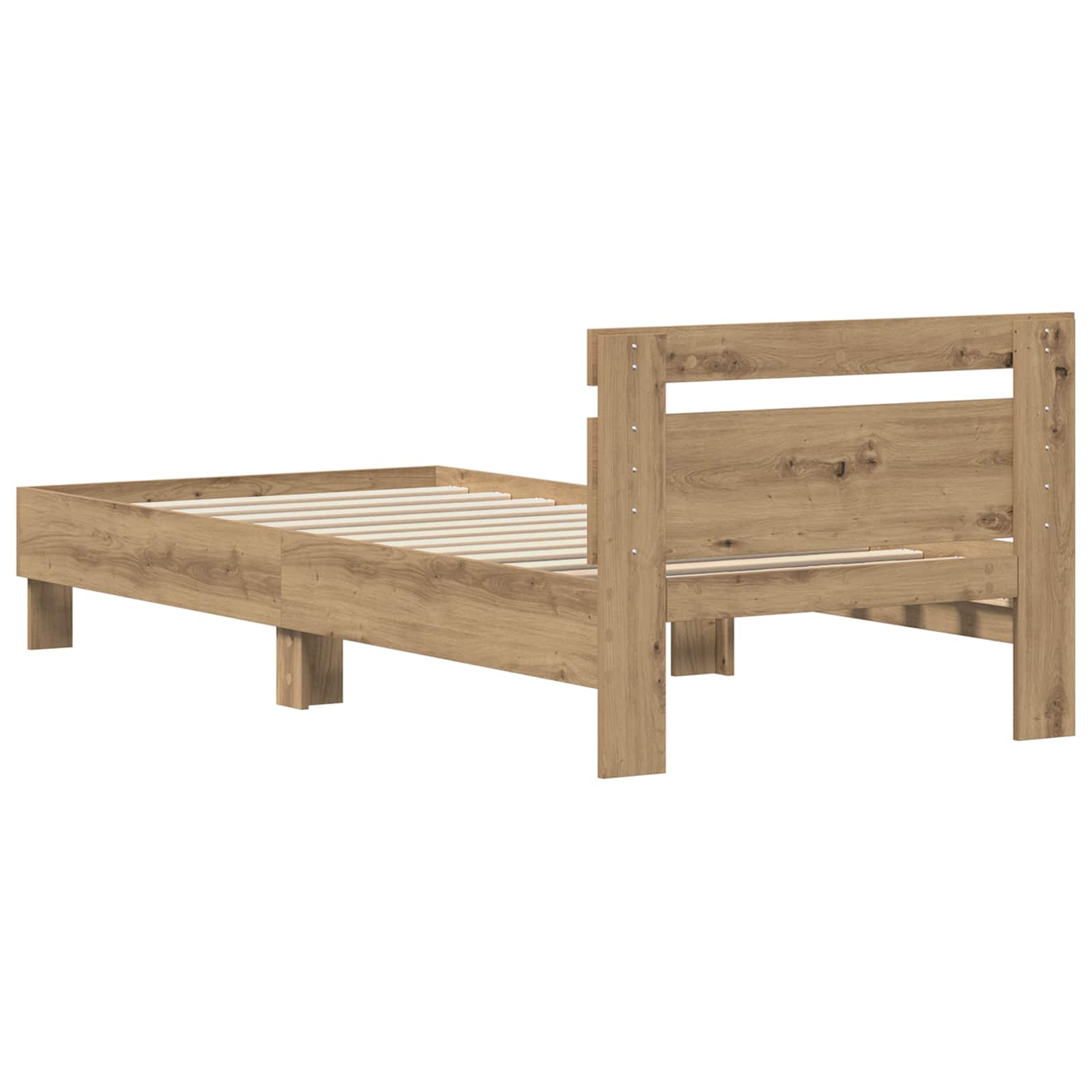 vidaXL Ramka łóżka Dąb rzemieślniczy 75 x 190 cm