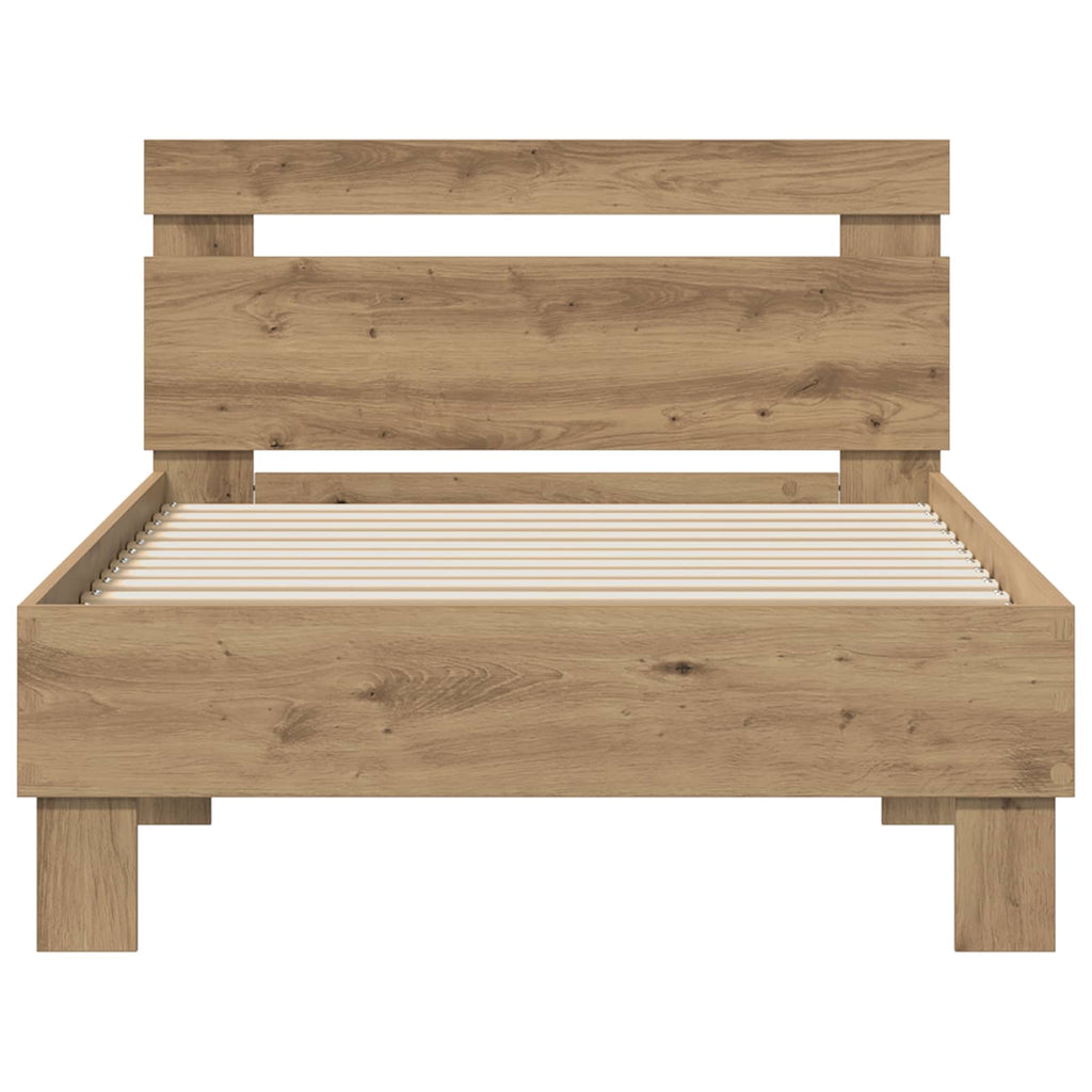 vidaXL Ramka łóżka Dąb rzemieślniczy 75 x 190 cm