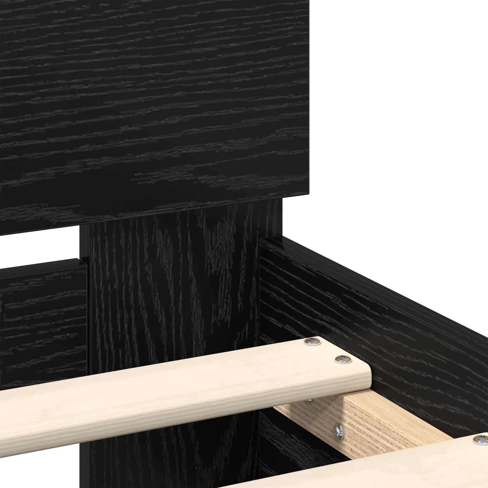 vidaXL Ramka łóżka Czarny Dąb 75 x 190 cm Materiał drewnopochodny