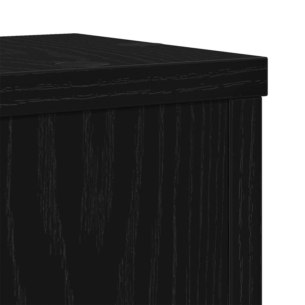 vidaXL Stojak na rośliny 2 pcs Czarny Dąb 15 x 15 x 20 cm