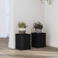 vidaXL Stojak na rośliny 2 pcs Czarny Dąb 15 x 15 x 20 cm