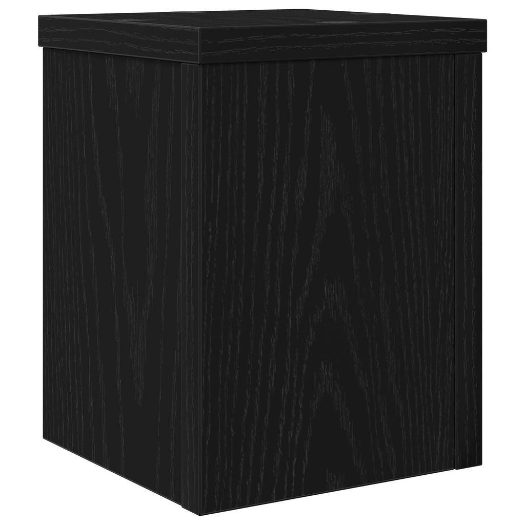 vidaXL Stojak na rośliny 2 pcs Czarny Dąb 15 x 15 x 20 cm