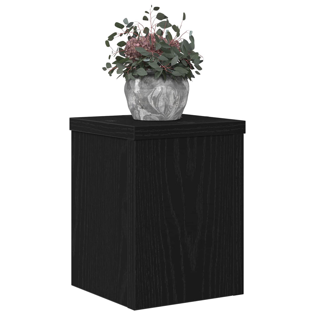 vidaXL Stojak na rośliny 2 pcs Czarny Dąb 15 x 15 x 20 cm