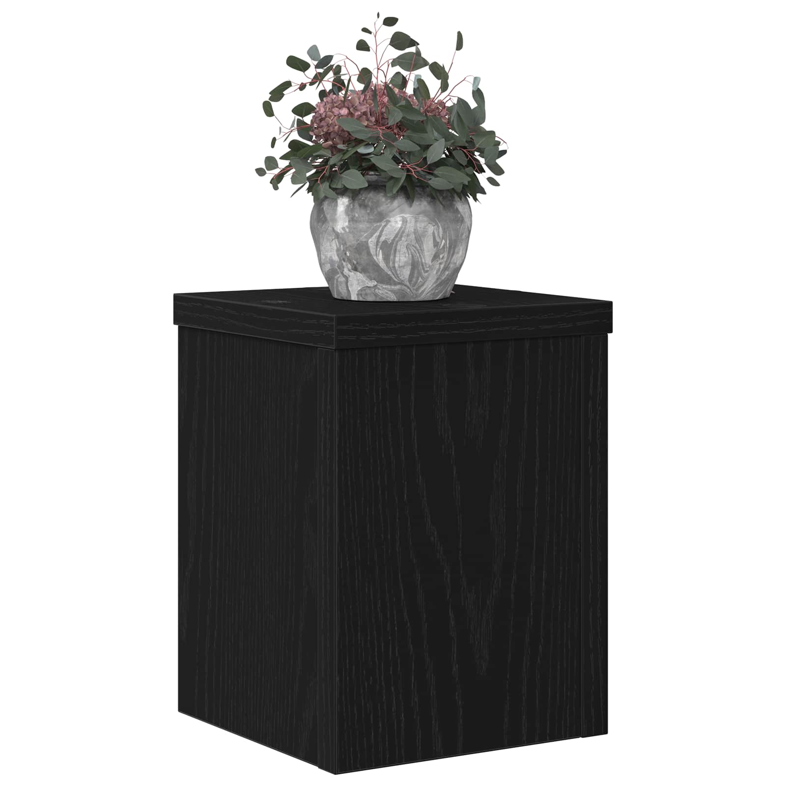 vidaXL Stojak na rośliny 2 pcs Czarny Dąb 15 x 15 x 20 cm
