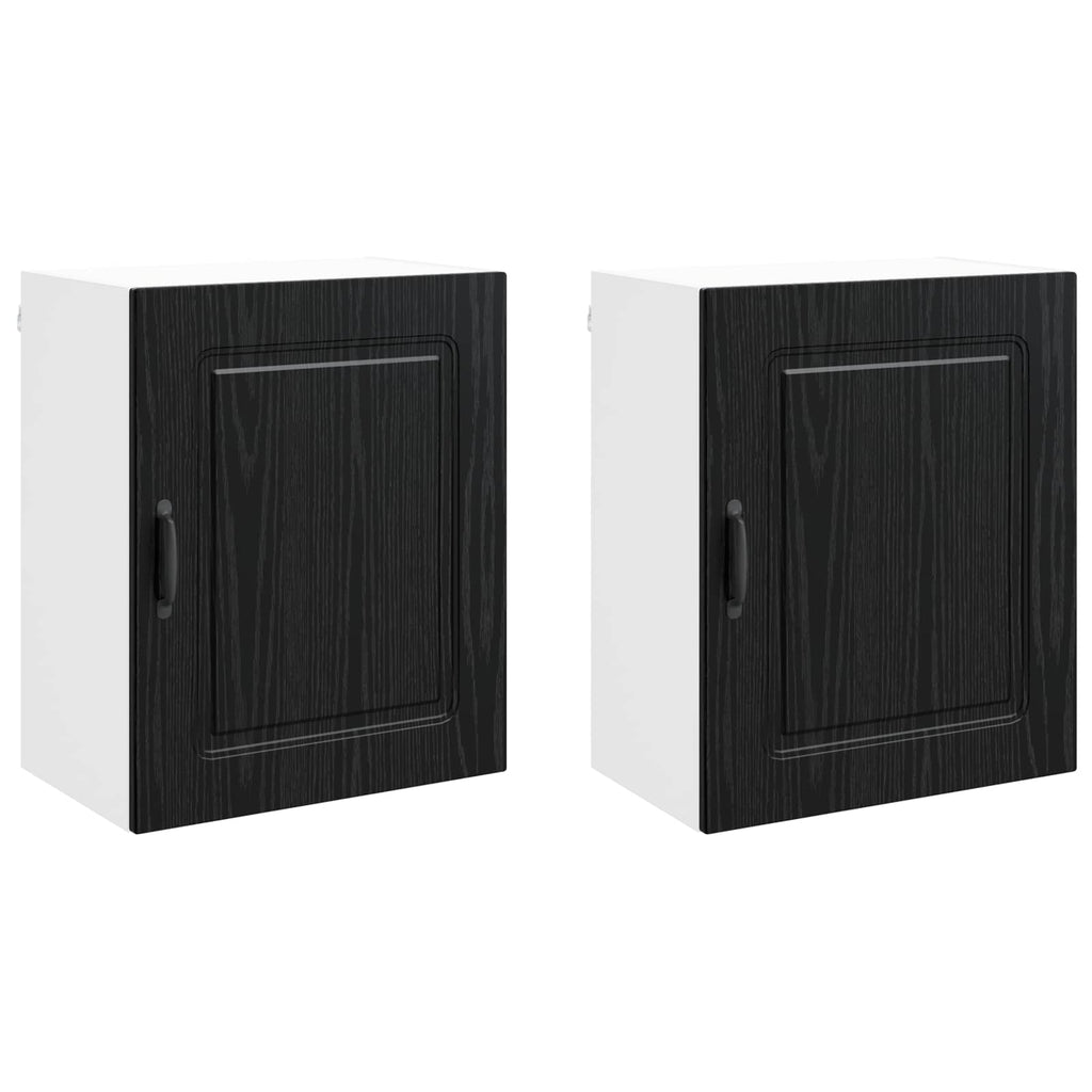 vidaXL Front do zmywarki Kalmar 2 pcs Czarny Dąb 50 x 31 x 60 cm