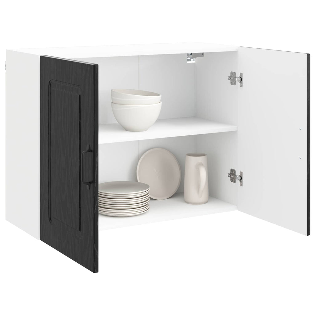 vidaXL Front do zmywarki Kalmar Czarny Dąb 80 x 31 x 60 cm