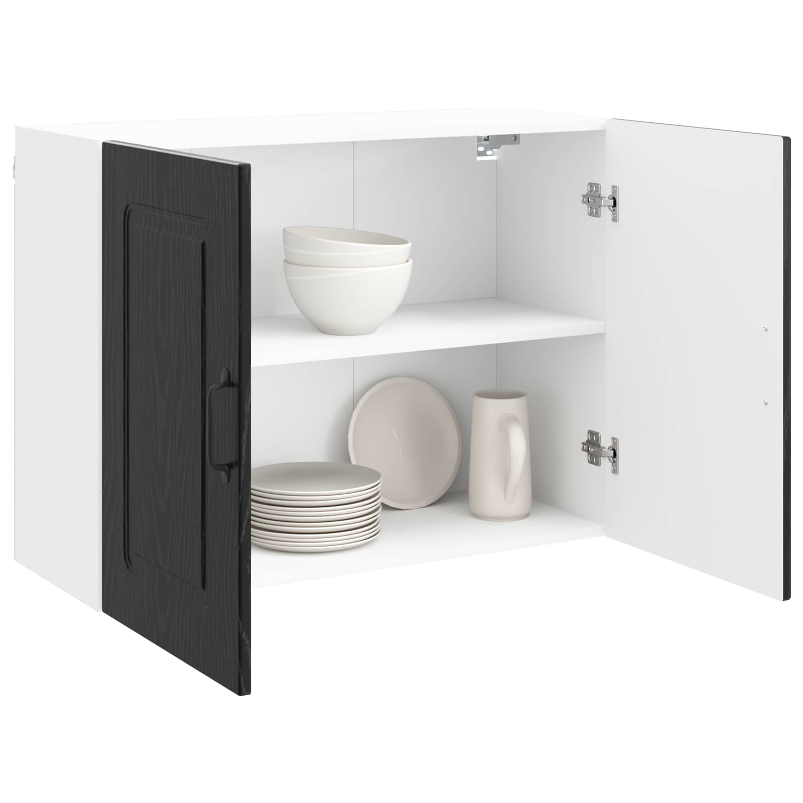 vidaXL Front do zmywarki Kalmar Czarny Dąb 80 x 31 x 60 cm