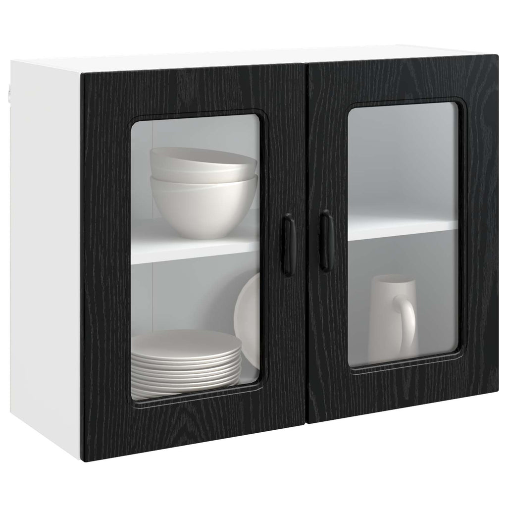 vidaXL Front do zmywarki Kalmar Czarny Dąb 80 x 31 x 60 cm