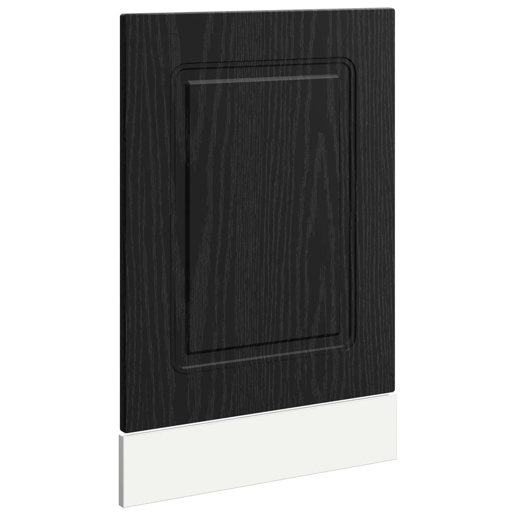 vidaXL Front do zmywarki Kalmar Czarny Dąb 45 x 1,5 x 57 cm