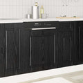 vidaXL Front do zmywarki Kalmar Czarny Dąb 60 x 1,5 x 57 cm