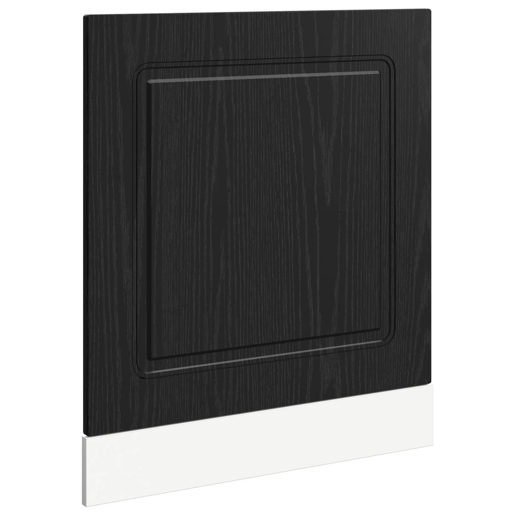 vidaXL Front do zmywarki Kalmar Czarny Dąb 60 x 1,5 x 57 cm