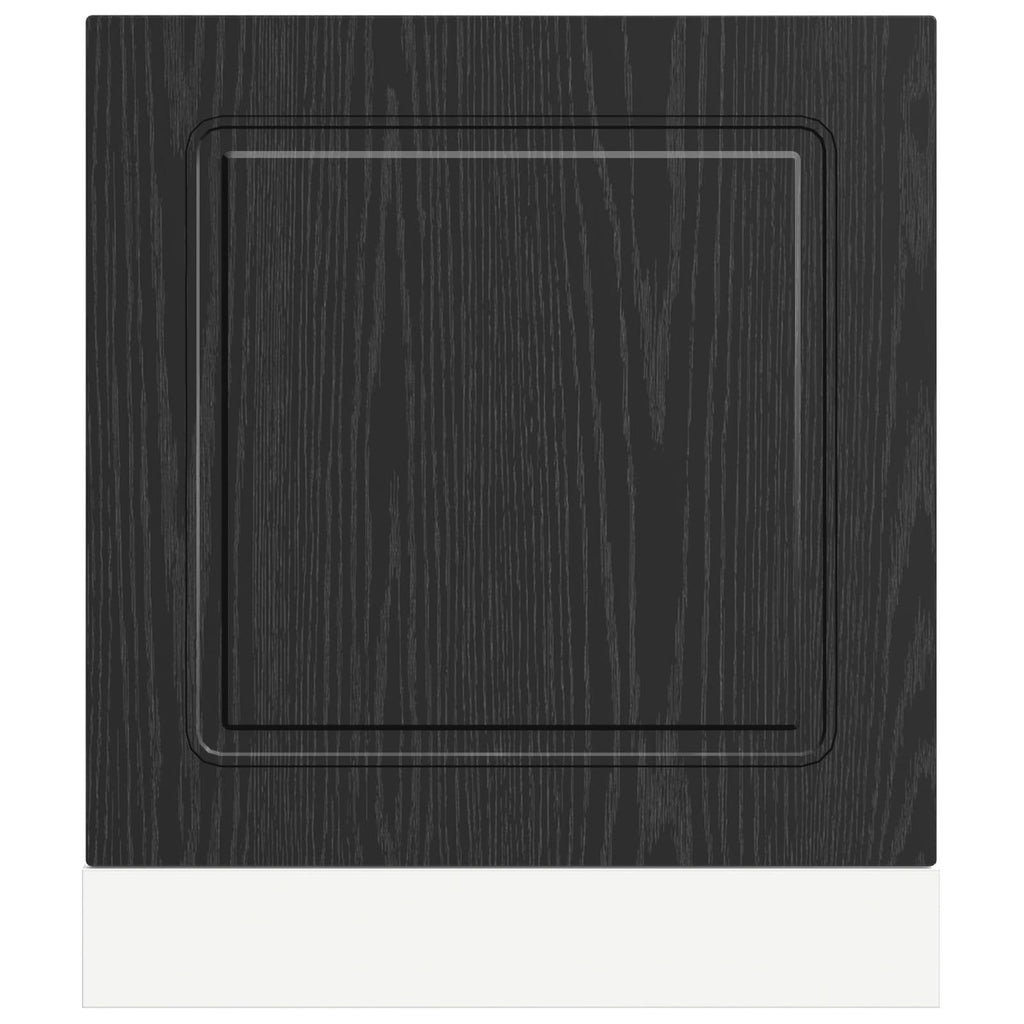 vidaXL Front do zmywarki Kalmar Czarny Dąb 60 x 1,5 x 57 cm