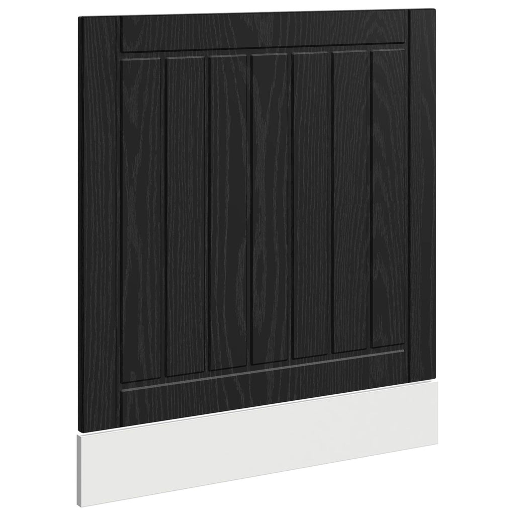 vidaXL Front do zmywarki LUCCA Czarny dąb 60 x 1,5 x 57 cm