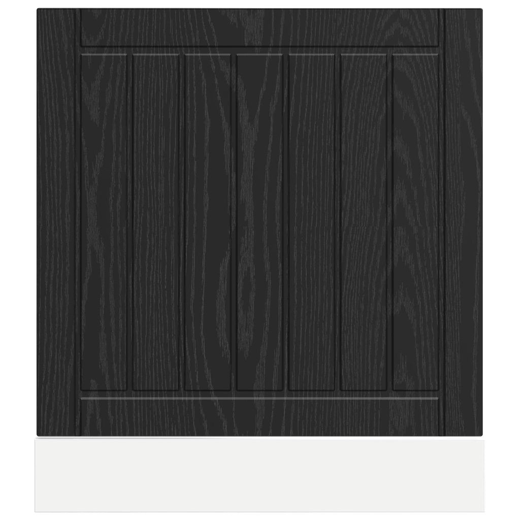 vidaXL Front do zmywarki LUCCA Czarny dąb 60 x 1,5 x 57 cm