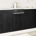 vidaXL Front do zmywarki PORTO Czarny Dąb 45 x 1,5 x 57 cm