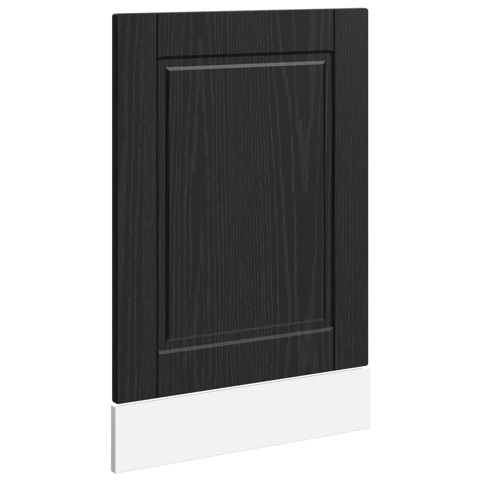 vidaXL Front do zmywarki PORTO Czarny Dąb 45 x 1,5 x 57 cm