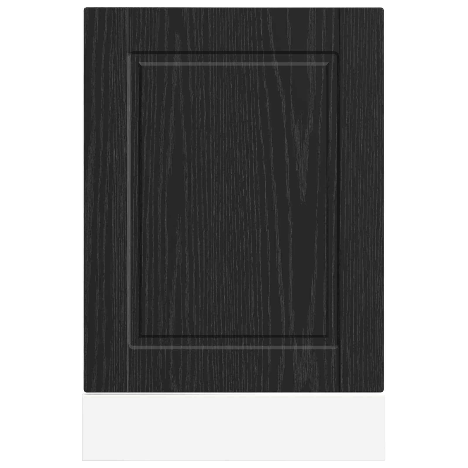 vidaXL Front do zmywarki PORTO Czarny Dąb 45 x 1,5 x 57 cm