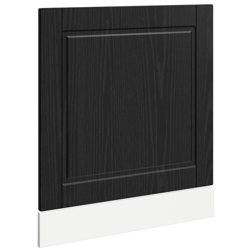 vidaXL Front do zmywarki PORTO Czarny Dąb 60 x 1,5 x 57 cm