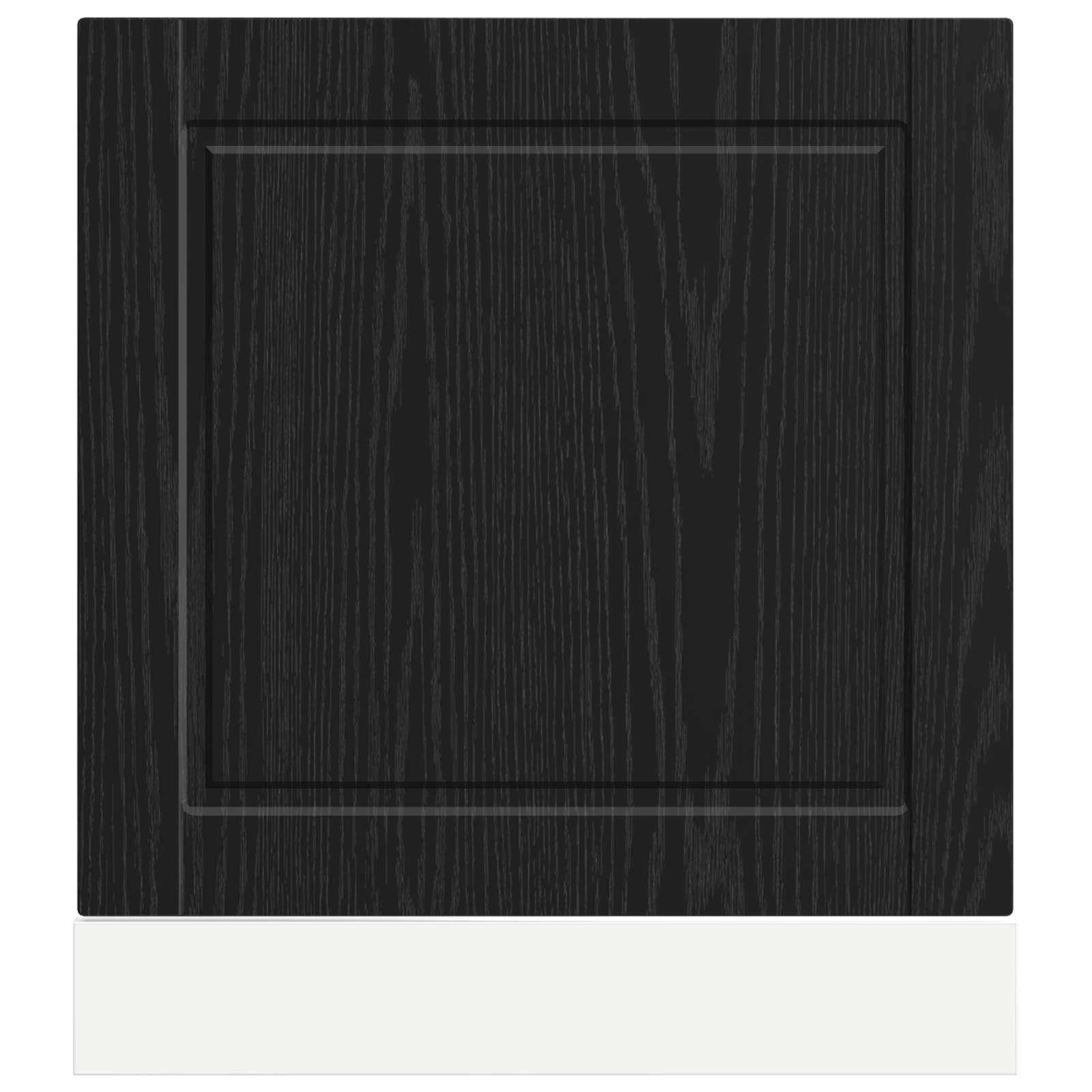 vidaXL Front do zmywarki PORTO Czarny Dąb 60 x 1,5 x 57 cm