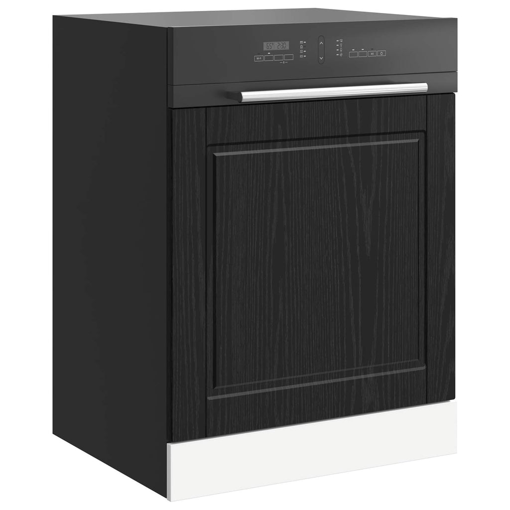 vidaXL Front do zmywarki PORTO Czarny Dąb 60 x 1,5 x 57 cm
