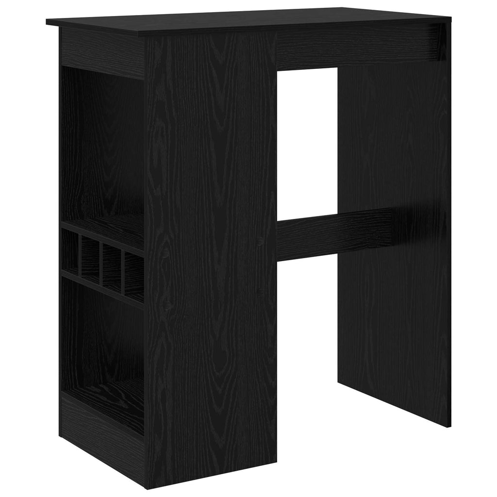 vidaXL Stół barowy z półką Czarny Dąb 90 x 47.5 x 103.5 cm