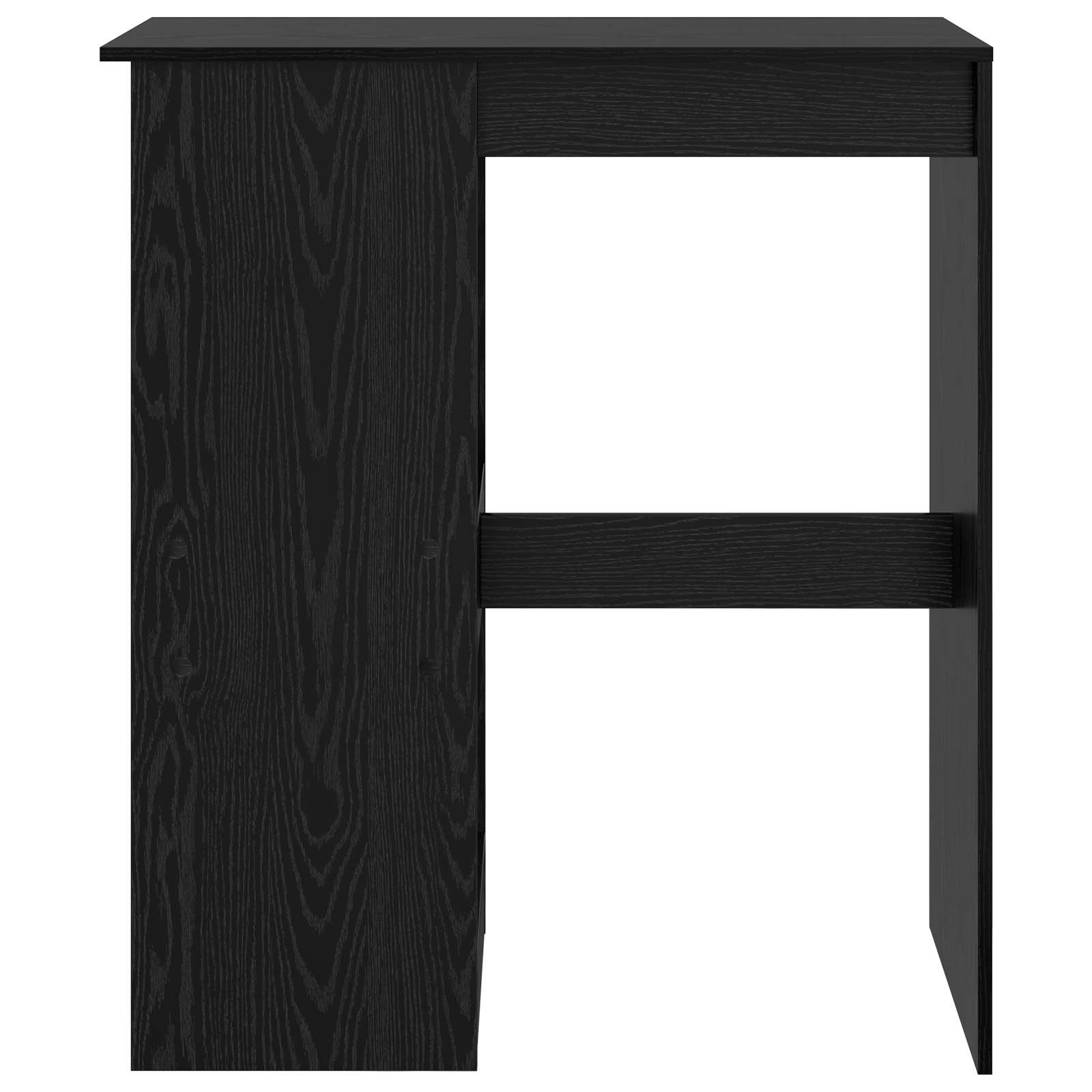 vidaXL Stół barowy z półką Czarny Dąb 90 x 47.5 x 103.5 cm
