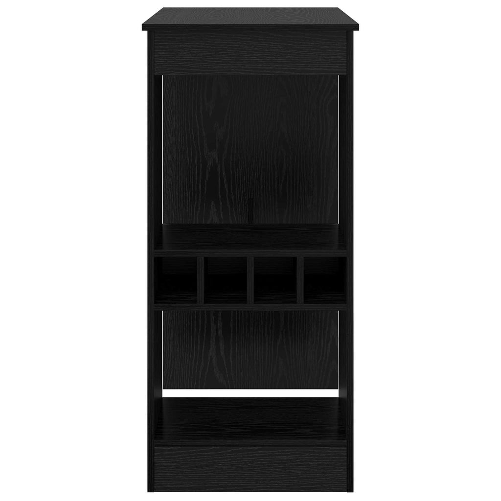 vidaXL Stół barowy z półką Czarny Dąb 90 x 47.5 x 103.5 cm