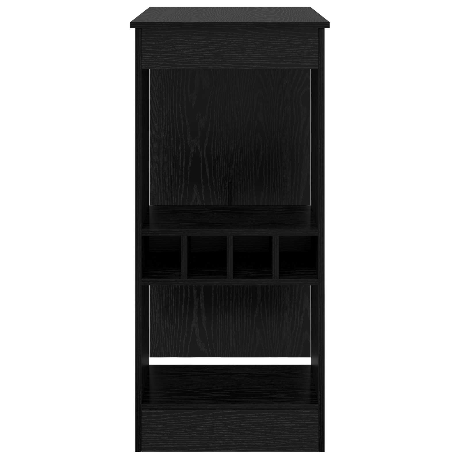 vidaXL Stół barowy z półką Czarny Dąb 90 x 47.5 x 103.5 cm