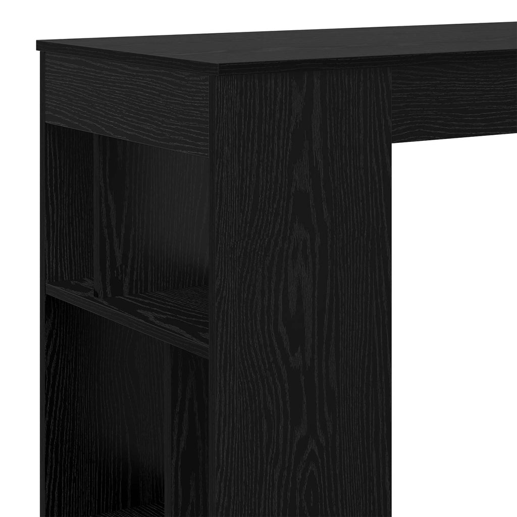 vidaXL Stół barowy z półką Czarny Dąb 102 x 50 x 103,5 cm