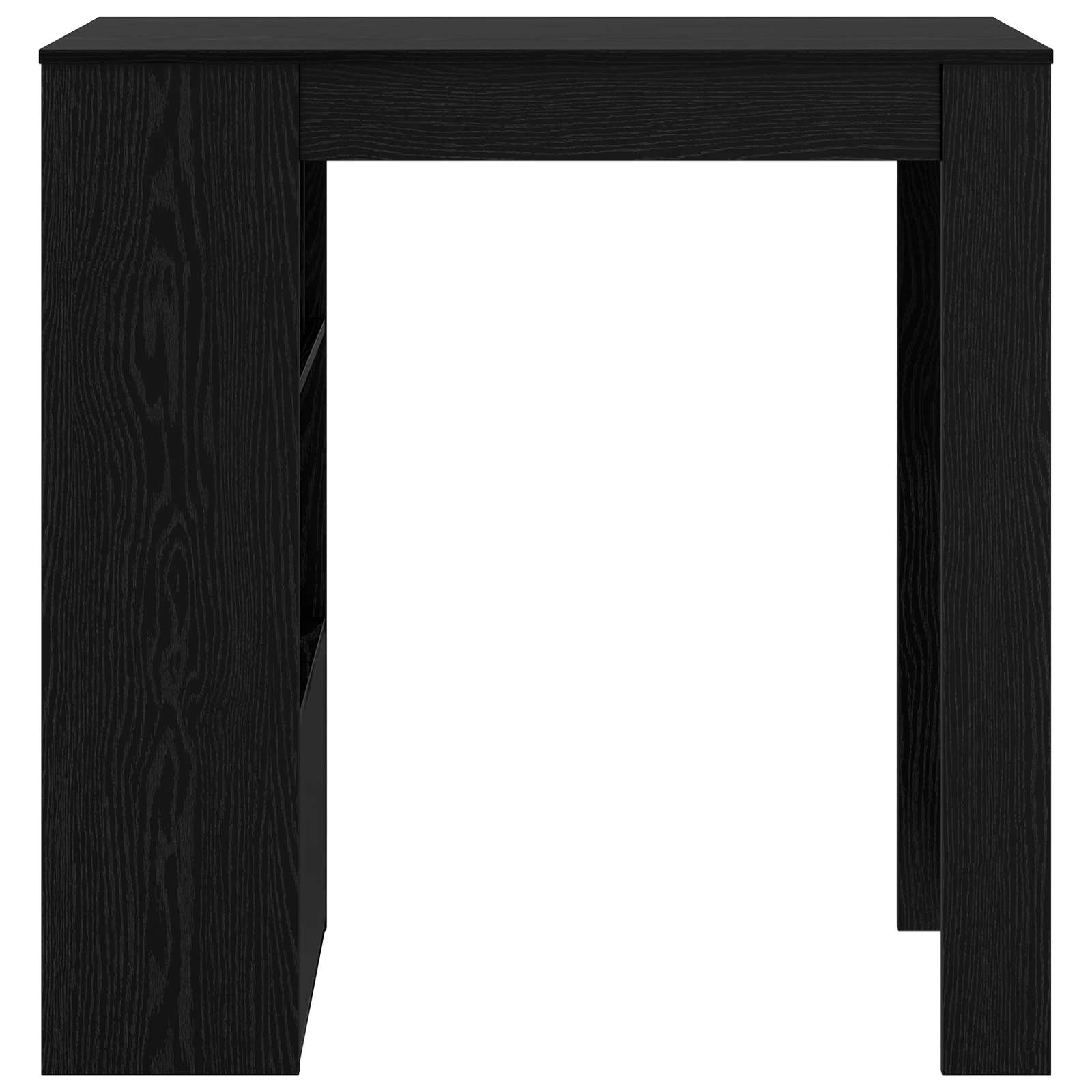 vidaXL Stół barowy z półką Czarny Dąb 102 x 50 x 103,5 cm