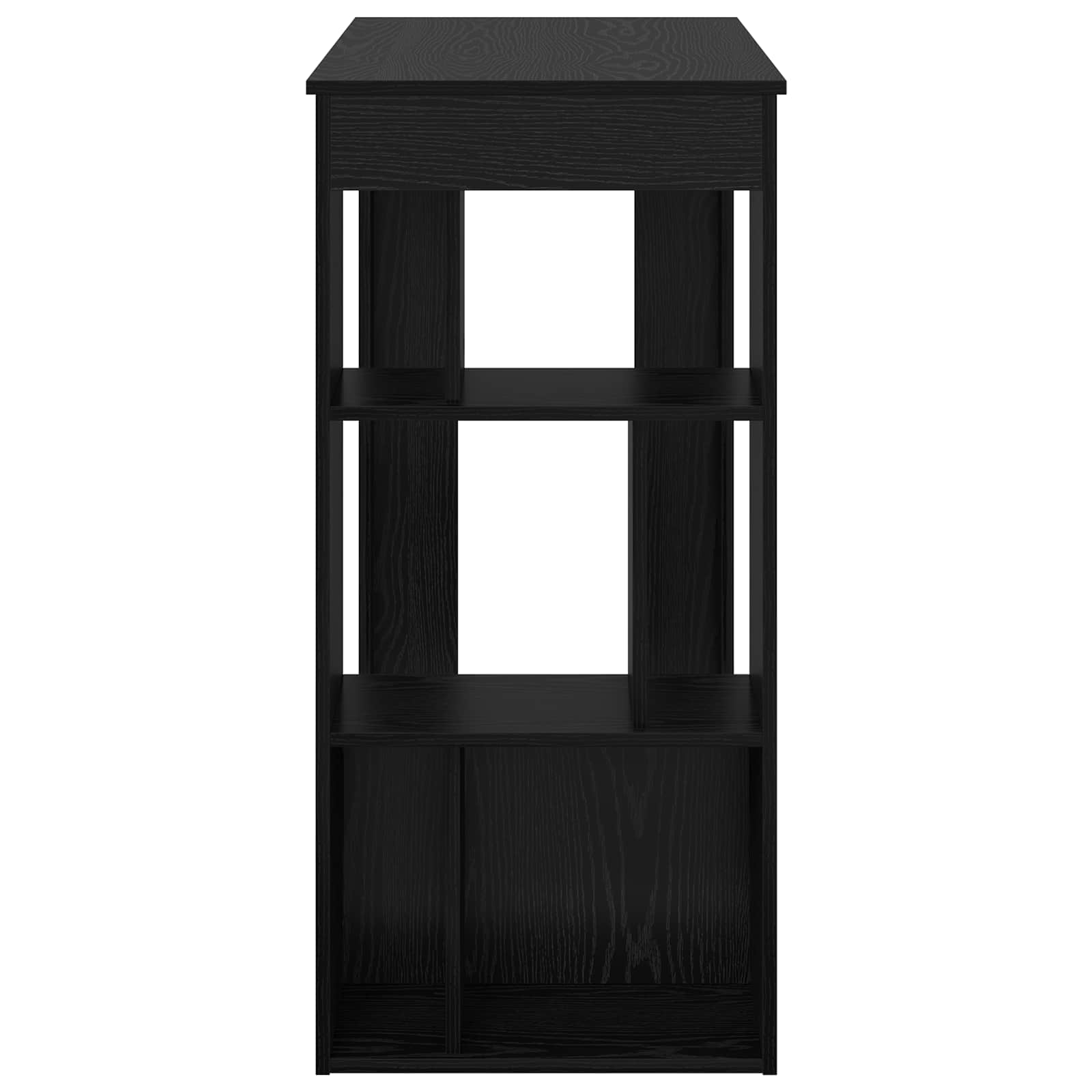 vidaXL Stół barowy z półką Czarny Dąb 102 x 50 x 103,5 cm