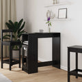 vidaXL Stół barowy z półką Czarny Dąb 101 x 40 x 103,5 cm