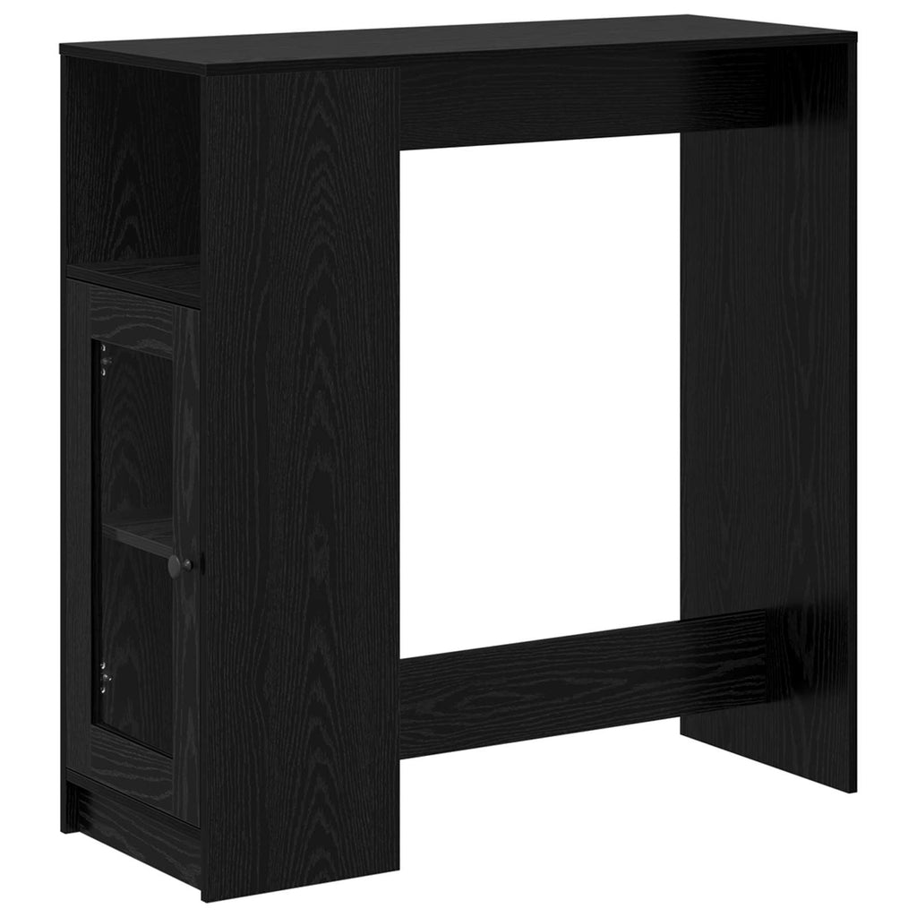 vidaXL Stół barowy z półką Czarny Dąb 101 x 40 x 103,5 cm