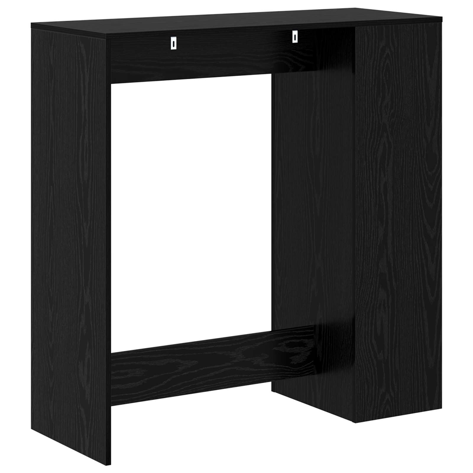 vidaXL Stół barowy z półką Czarny Dąb 101 x 40 x 103,5 cm