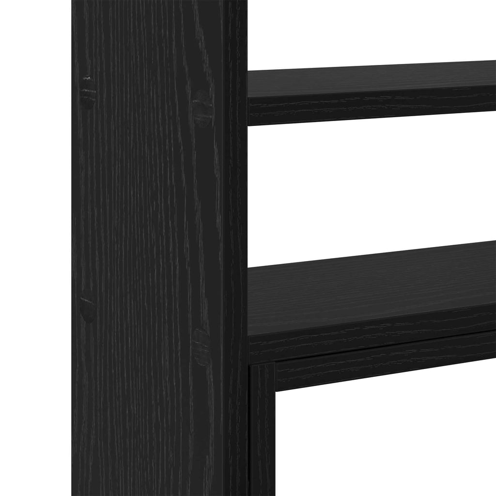 vidaXL Podstawka na biurko pod monitor Czarny Dąb 40 x 17 x 41 cm