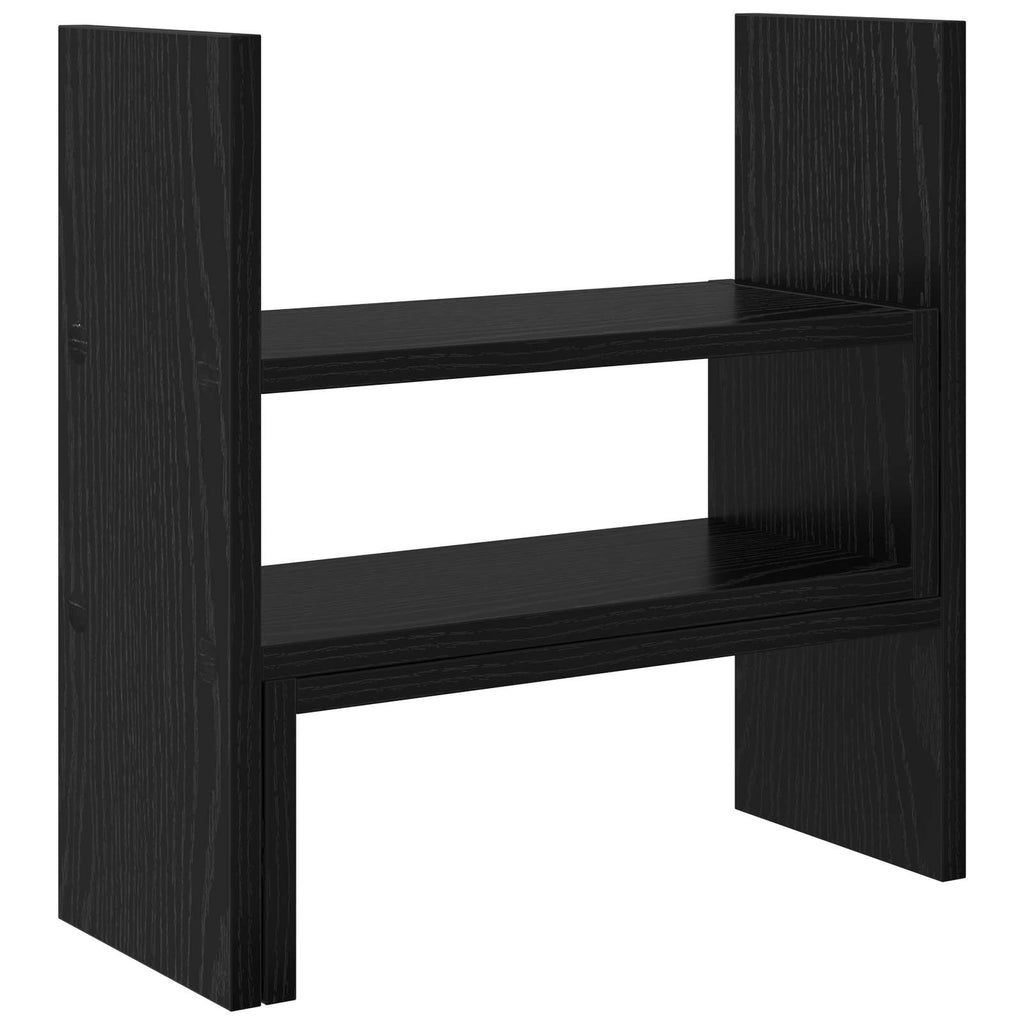vidaXL Podstawka na biurko pod monitor Czarny Dąb 40 x 17 x 41 cm