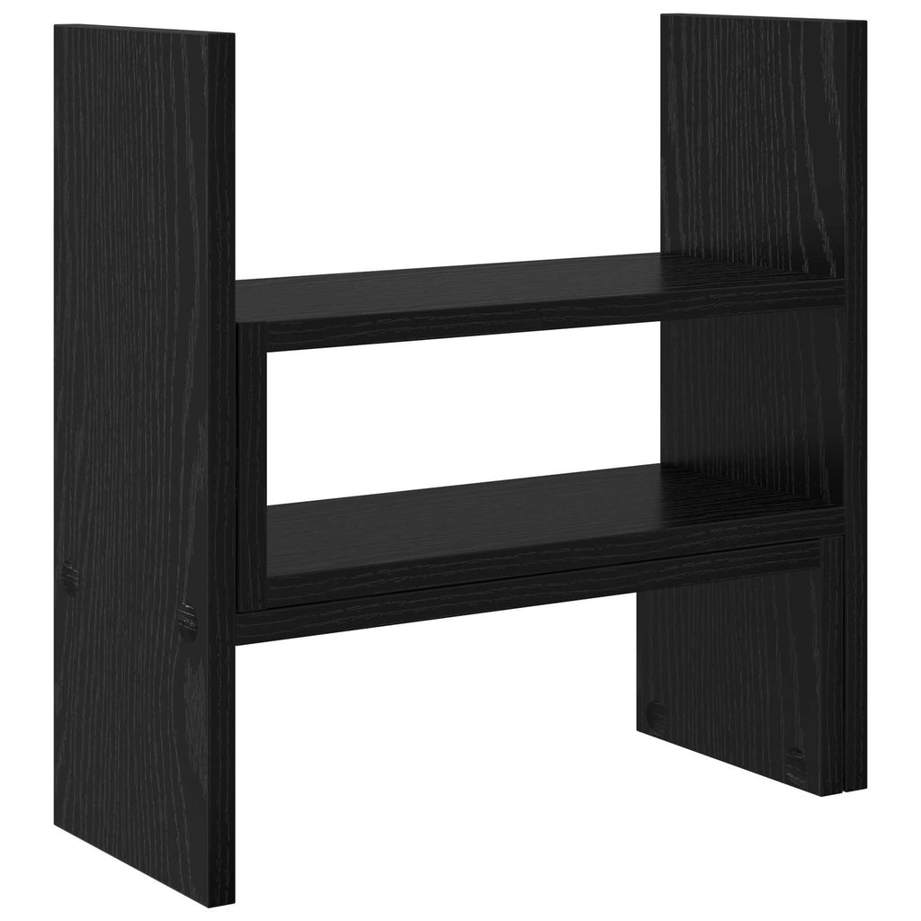 vidaXL Podstawka na biurko pod monitor Czarny Dąb 40 x 17 x 41 cm