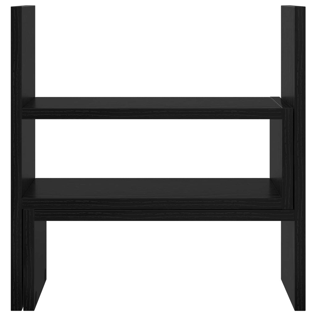 vidaXL Podstawka na biurko pod monitor Czarny Dąb 40 x 17 x 41 cm