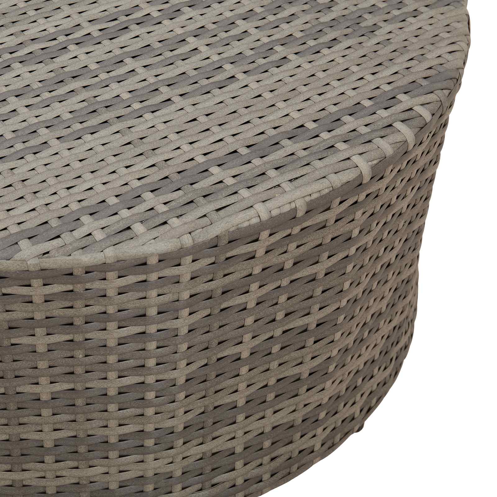 vidaXL Zewnętrzny stół kawowy Szary Ø 68 x 30 cm polirattan