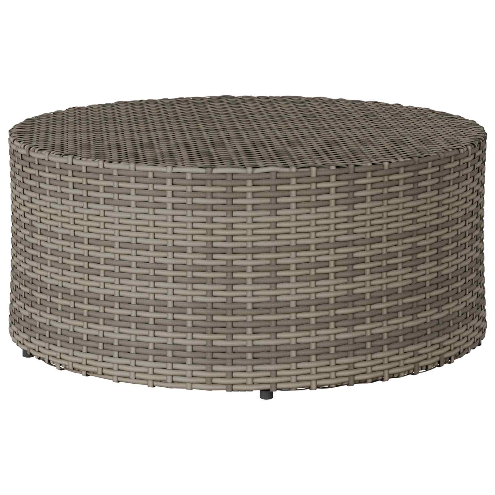 vidaXL Zewnętrzny stół kawowy Szary Ø 68 x 30 cm polirattan