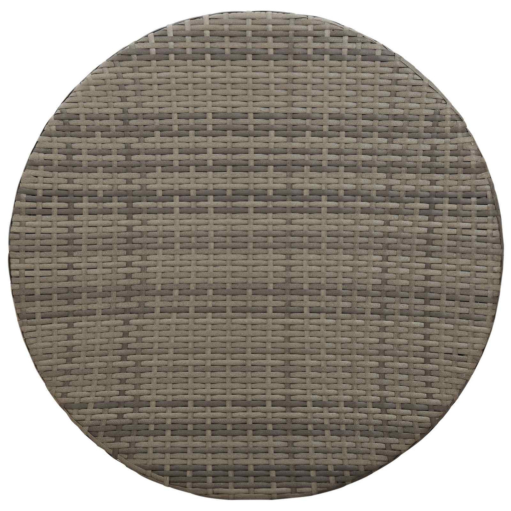 vidaXL Zewnętrzny stół kawowy Szary Ø 68 x 30 cm polirattan
