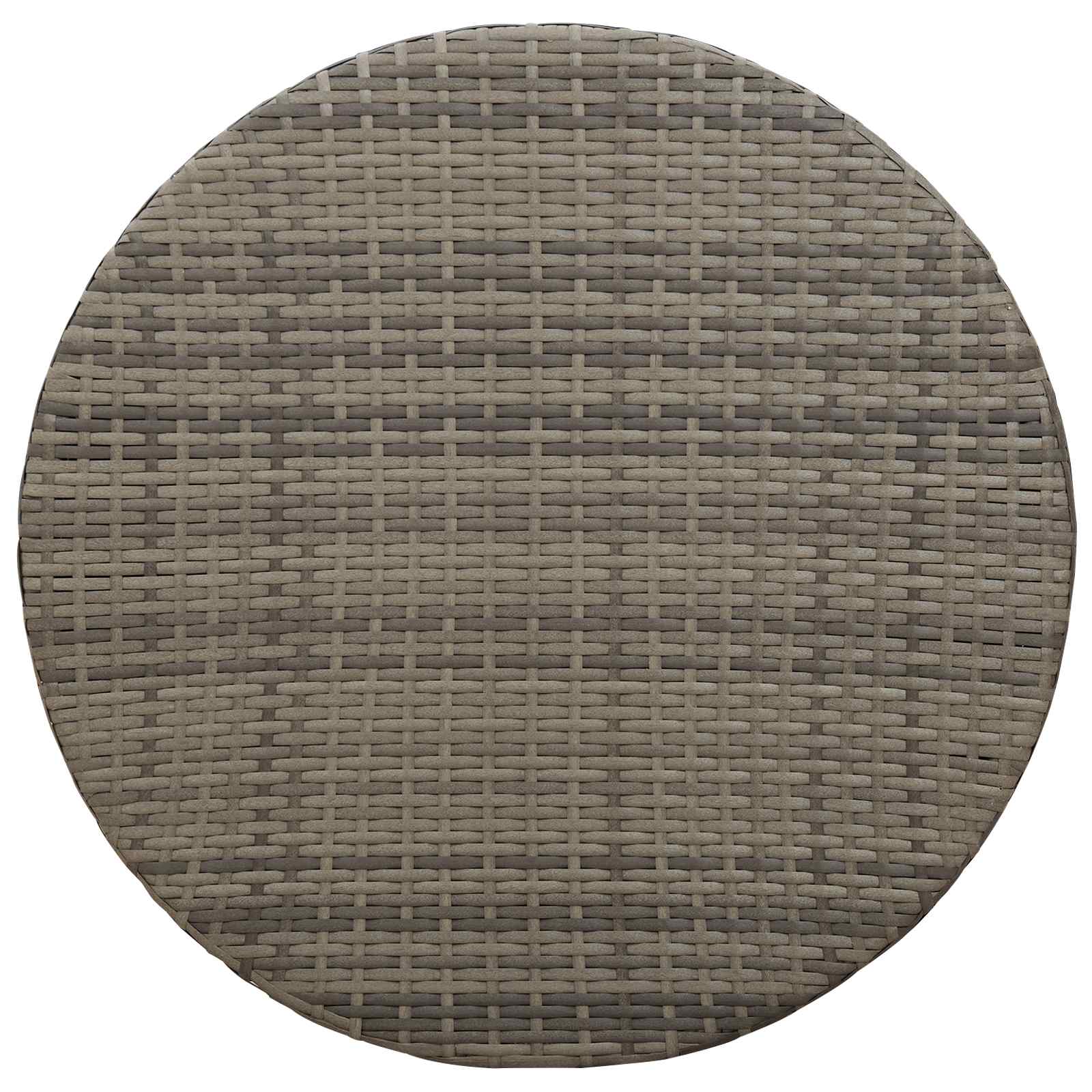 vidaXL Zewnętrzny stół kawowy Szary Ø 68 x 30 cm polirattan