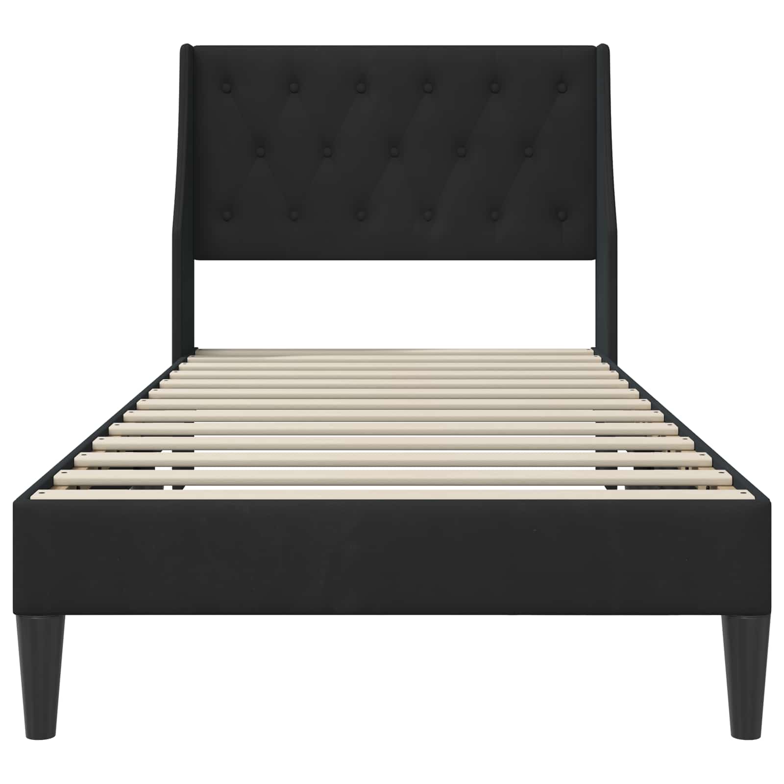 vidaXL Ramka łóżka Z zagłówkiem Czarny 80 x 200 cm Aksamit