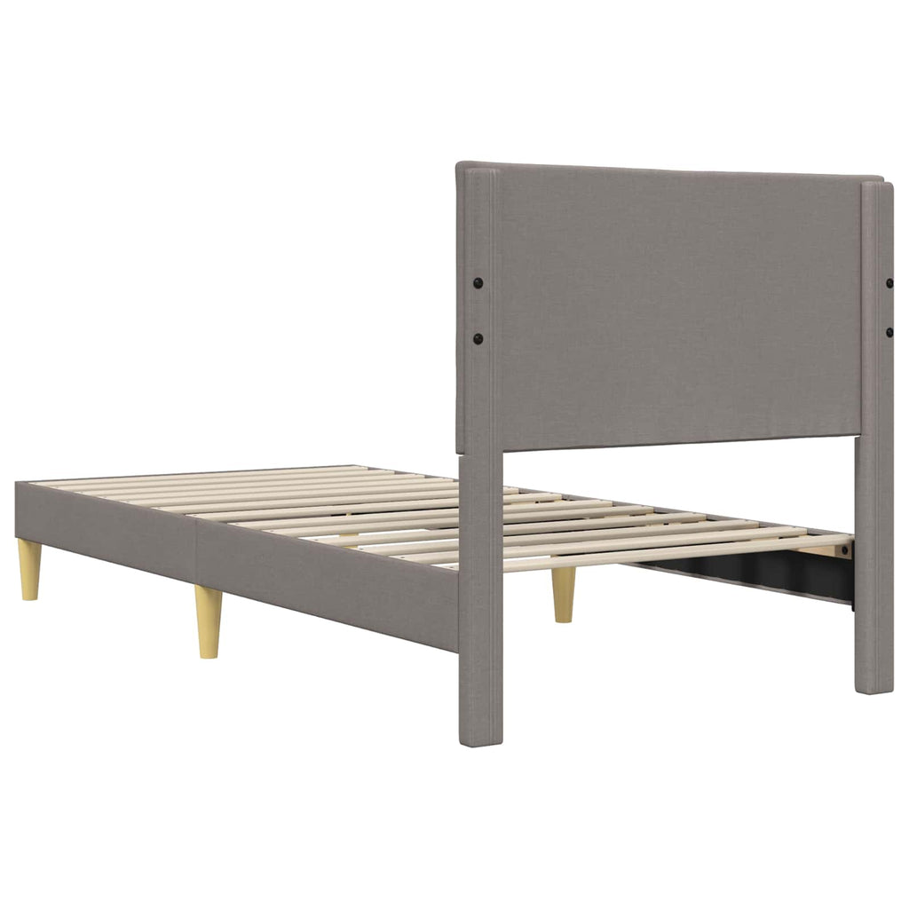 vidaXL Ramka łóżka Z zagłówkiem Ciemnoszary 80 x 200 cm tkanina