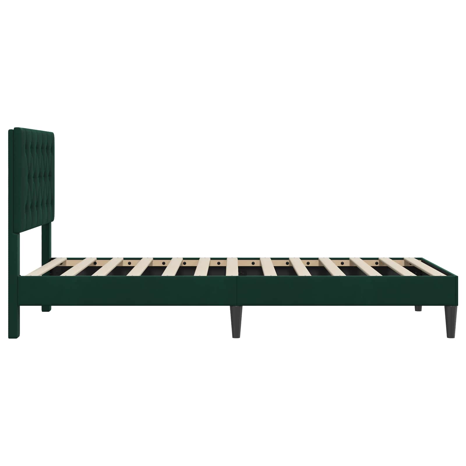 vidaXL Ramka łóżka Z zagłówkiem Ciemnozielony 80 x 200 cm Welur
