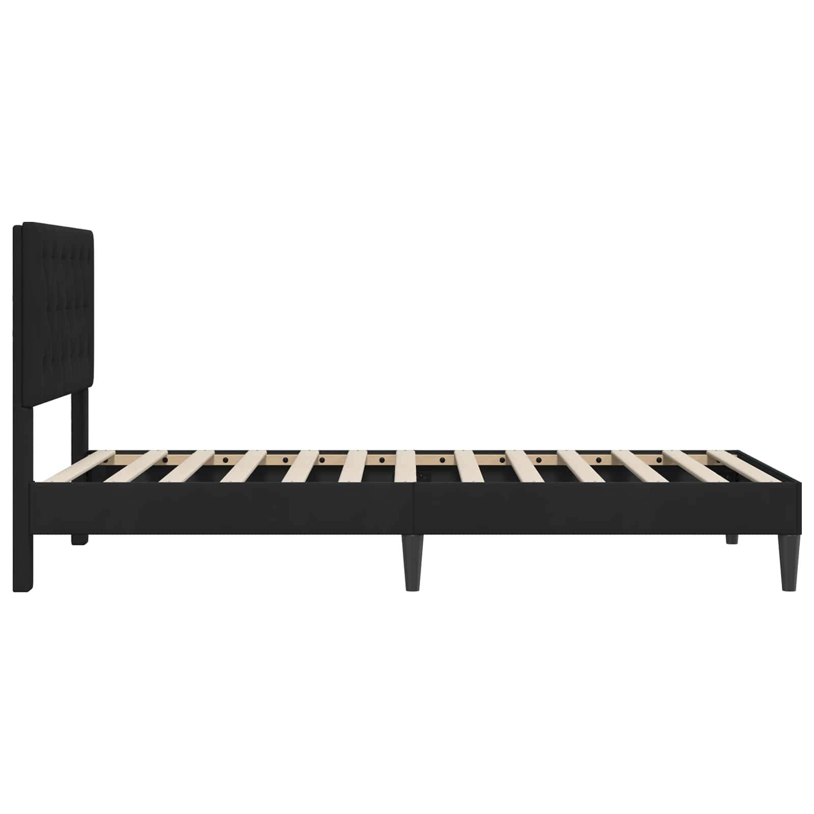 vidaXL Ramka łóżka Z zagłówkiem Czarny 80 x 200 cm Welur
