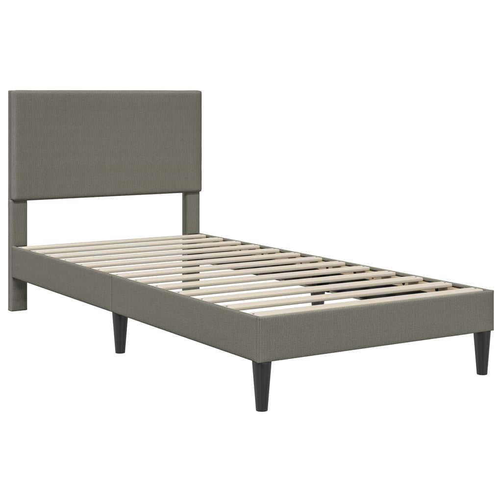 vidaXL Ramka łóżka jasnoszary 80 x 200 cm Tkanina sztruksowa