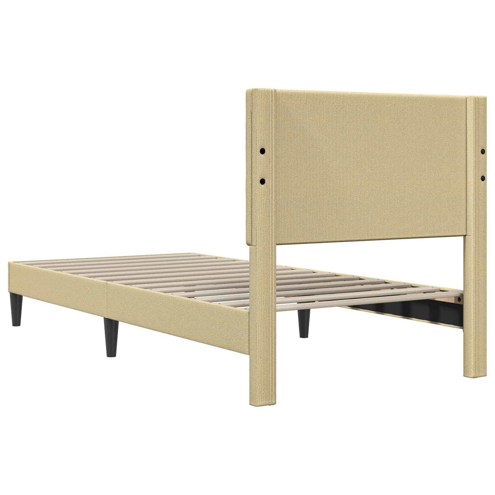 vidaXL Ramka łóżka Jasnozielony szary 90 x 190 cm Tkanina sztruksowa