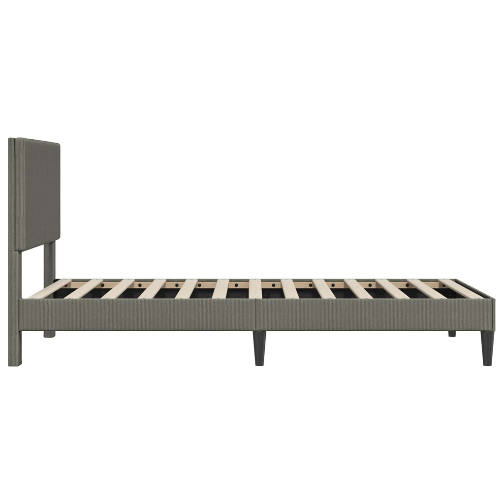 vidaXL Ramka łóżka jasnoszary 90 x 200 cm Tkanina sztruksowa